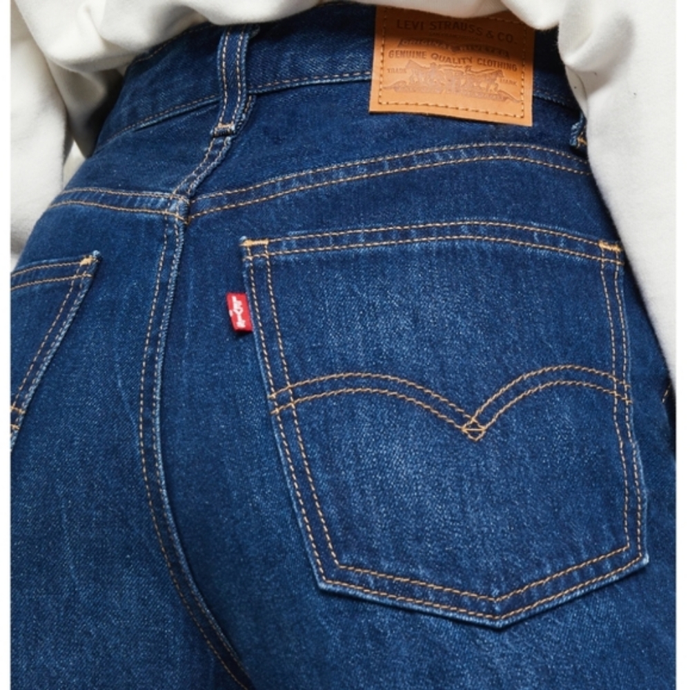 🆕 Levi's High Rise Waisted 70's Flare Denim Jeans Standing Steady Pants - Picture 6 of 7